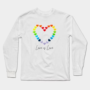 Love is love lgbt hearts design for valentines day gift Long Sleeve T-Shirt